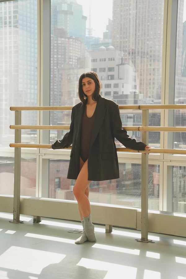 V BODYSUIT PROFESSIONAL BROWN