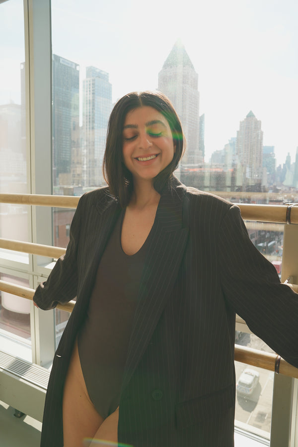 V BODYSUIT PROFESSIONAL BROWN