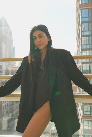 V BODYSUIT PROFESSIONAL BROWN