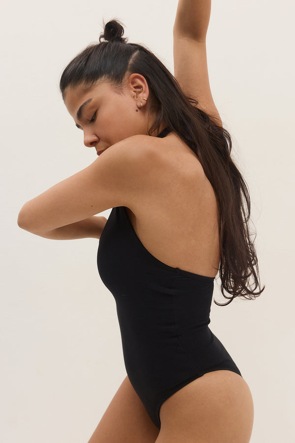 V BODYSUIT BLACK