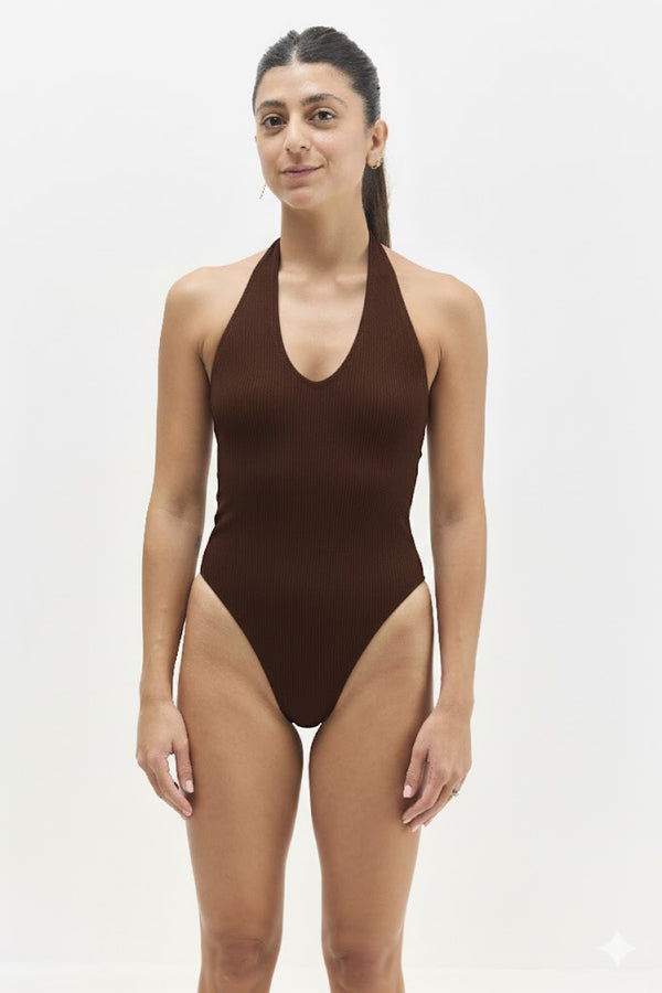 V BODYSUIT PROFESSIONAL BROWN